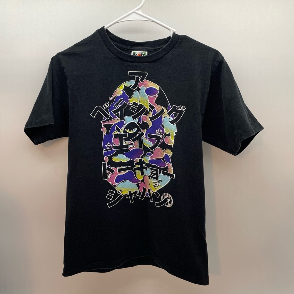 A Bathing Ape Bape Katakana Tee Big Ape Head Black Size S